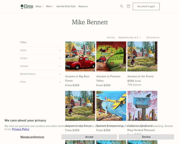 Mike Bennett Wooden Puzzles on Elms Puzzles