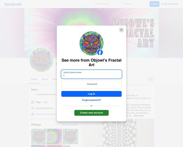 Objowl's Fractal Art Facebook page