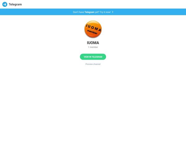 IUOMA Channel on Telegram 