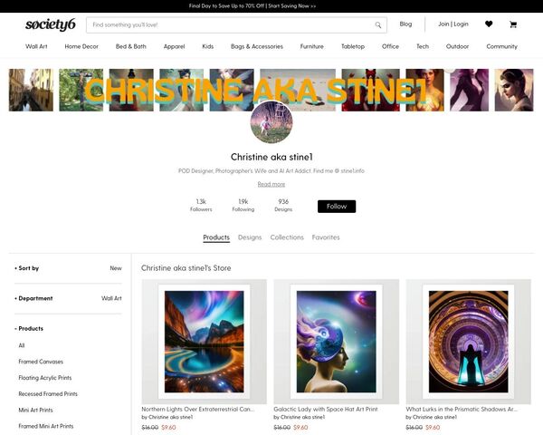 Christine aka stine1 on Society6