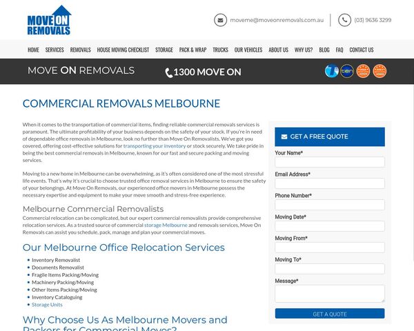 Commercial Removals Melbourne and Office Removal & Relocation